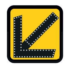 Elektrikli Levhalar AC Ledli Uyarıcı Elektrikli Soldan Gidiniz Trafik Levhası