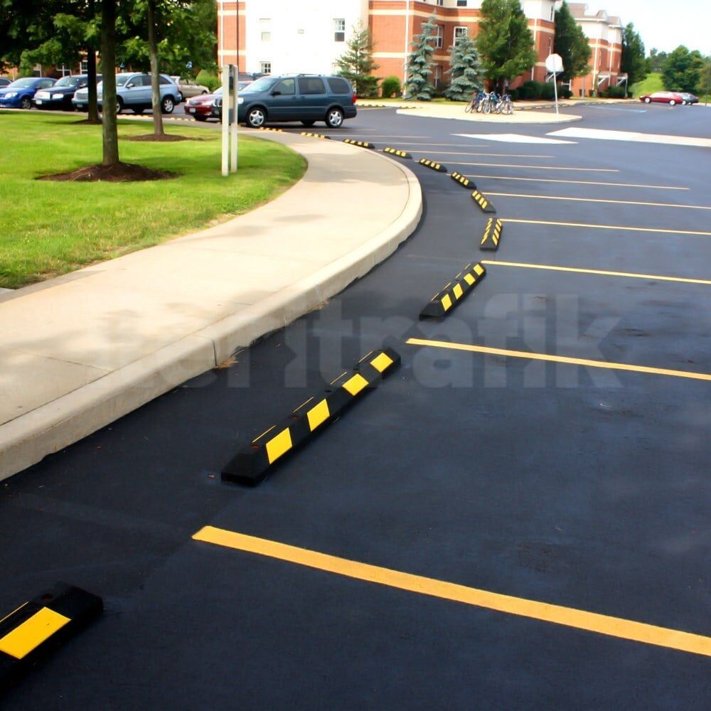 Kauçuk Stoper  Kauçuk Araç Durdurucu Kauçuk Otopark Stoperi 110 cm Sarı