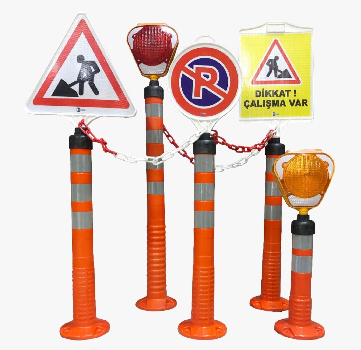 TPU Delinatör 45 CM ( Ø 90 )  Şerit Ayırıcı  Trafik Yol Delinatör Esnek Delinatör