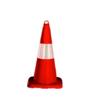 50 cm Trafik Konisi (Plastik Reflektörlü)