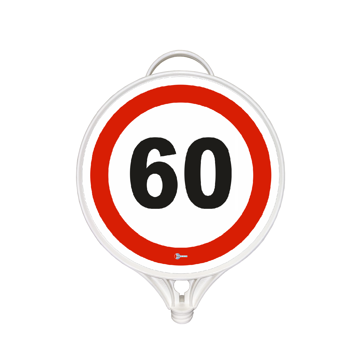 Azami Hız 60 km Tabelası Hız Sınırlaması Plastik Trafik Levhası İşareti (Tek Taraflı)