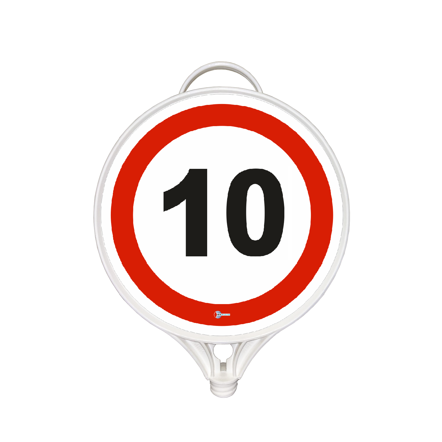 Azami Hız 10 km Levhası Hız Sınırlaması Plastik Trafik Tabelası İşareti( Tek Taraflı)