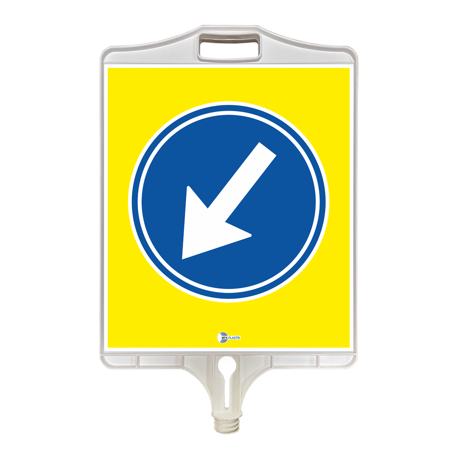 Soldan Gidiniz Trafik Levhası Dikdörtgen Plastik Uyarı Trafik Tabelası Fiyat (Tek Taraflı)