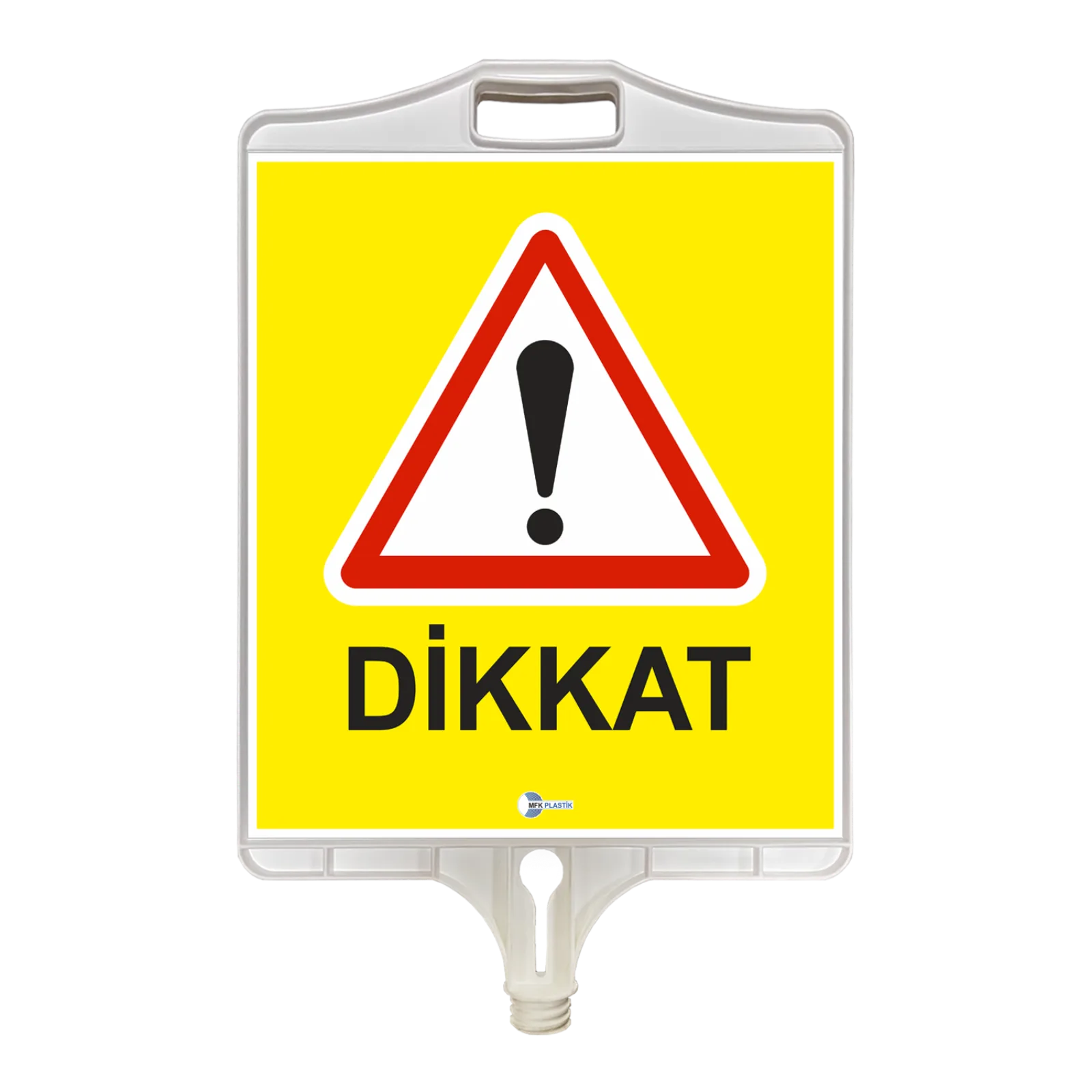 İki Yönlü Trafik Dikdörtgen Plastik Levha (Çift Taraflı)