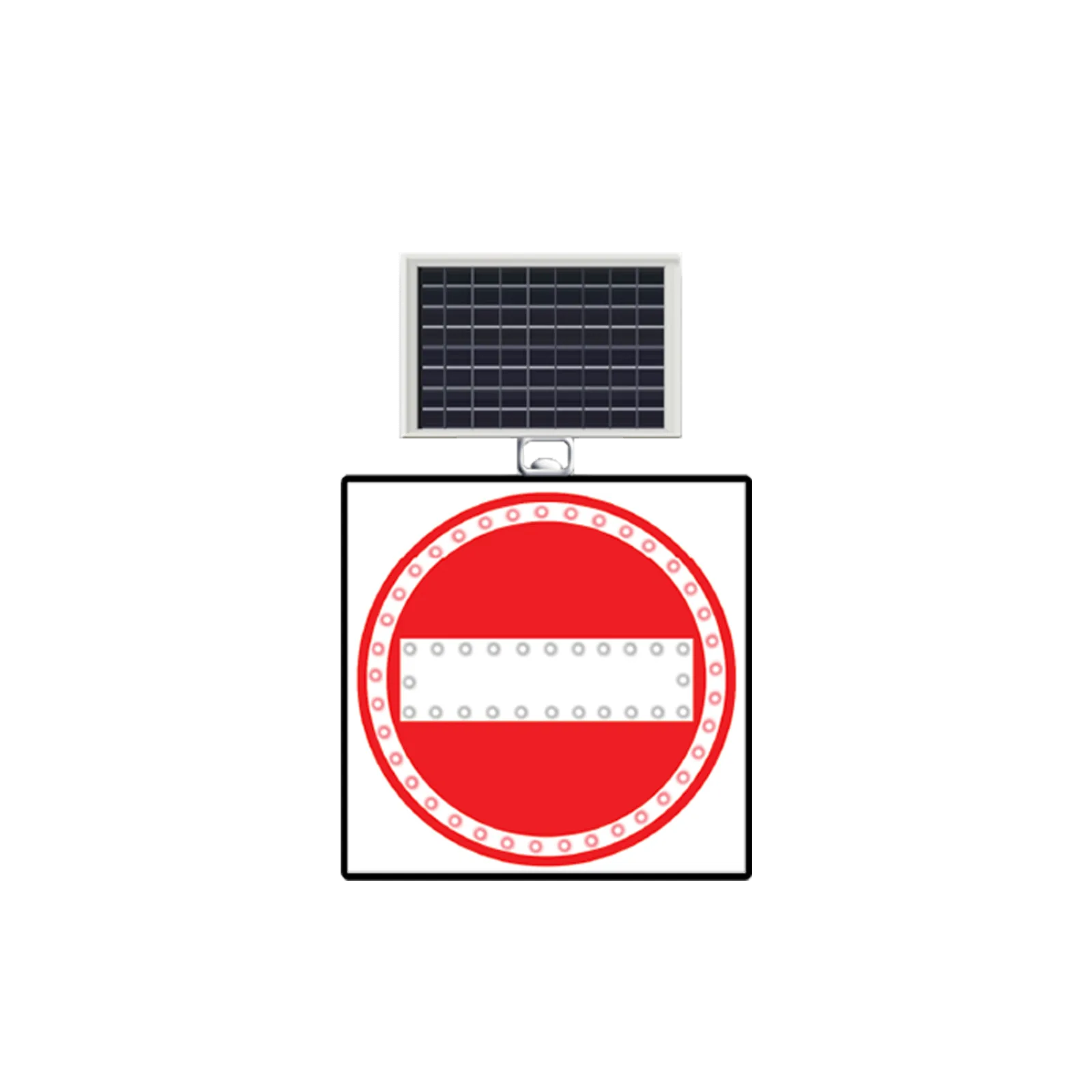 Sola Tehlikeli Devamlı Viraj Güneş Enerjili Ledli Levhası