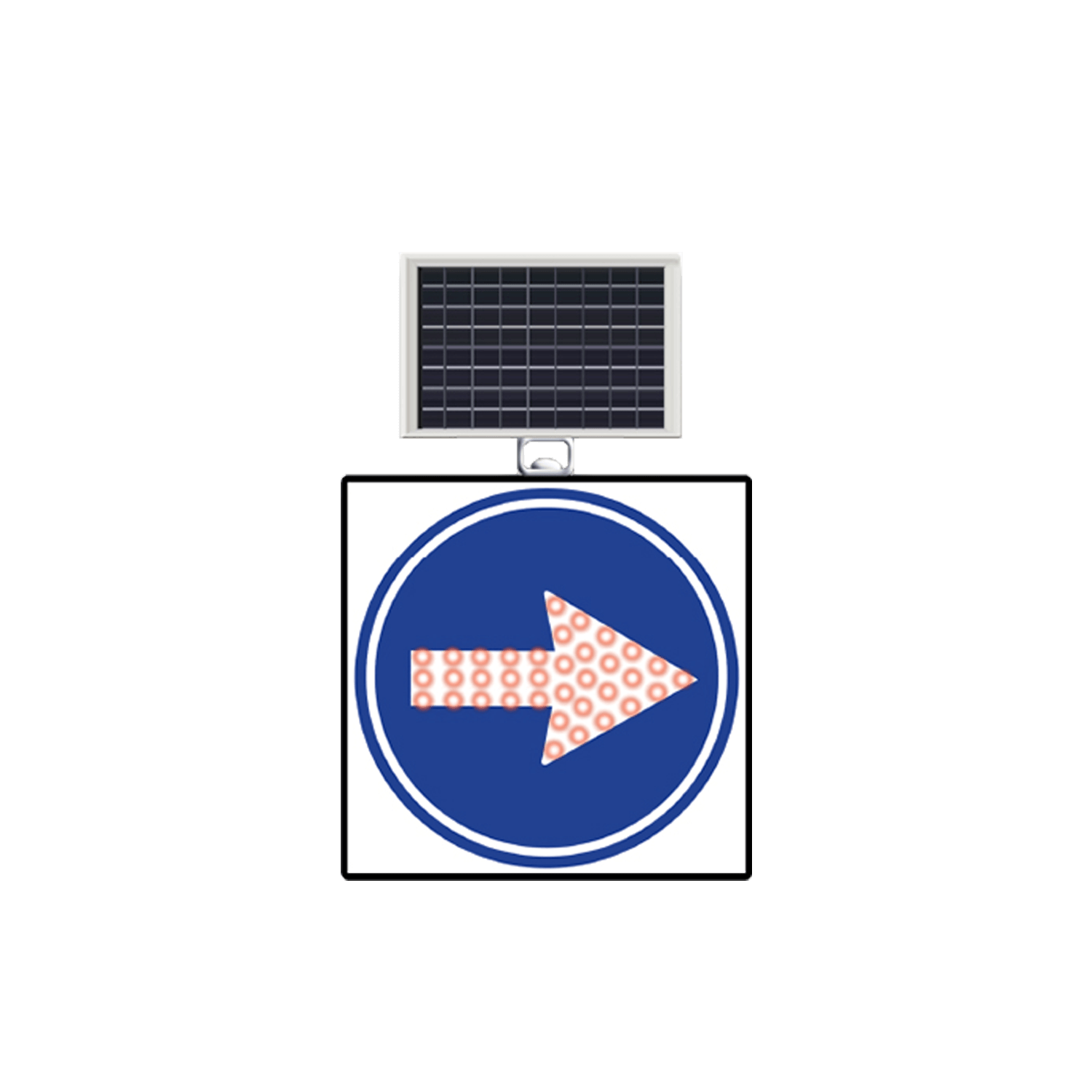 Sağdan Gidiniz Levhası Güneş Enerjili Ledli Solar Trafik Levhası Fiyatı TT-36a