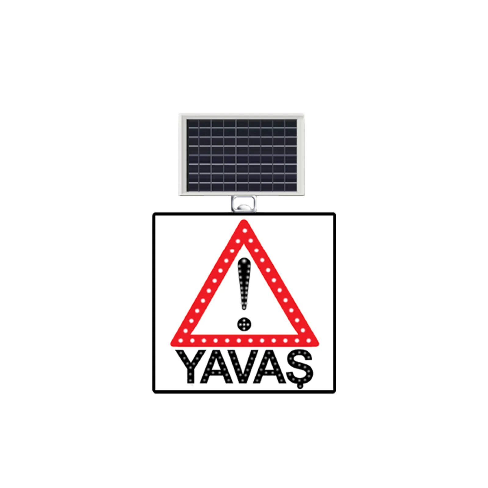 Yavaş Çift Yönlü Ok Güneş Enerjili Ledli Solar Levhası