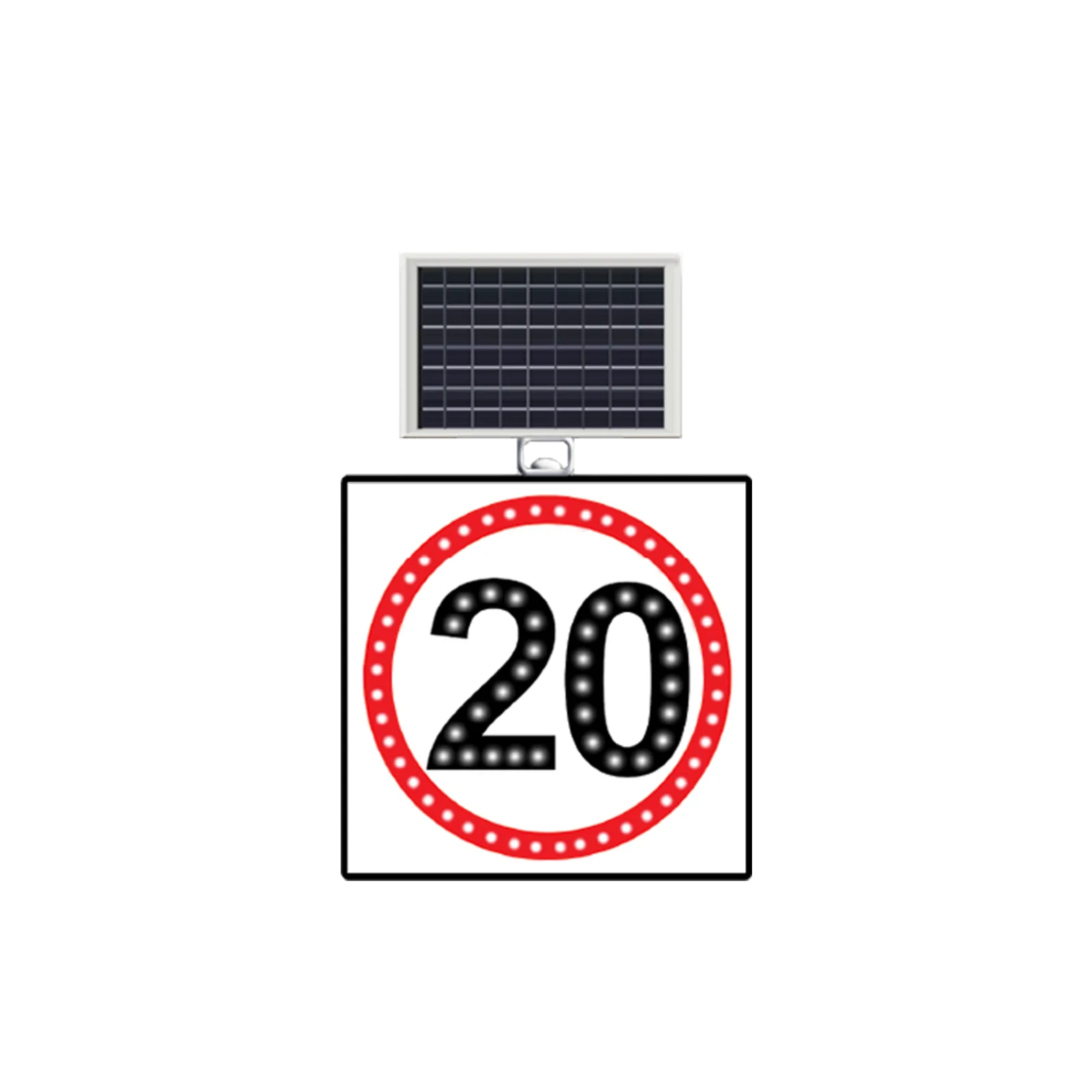 Azami Hız Sınırı 20 km Güneş Enerjili Ledli Levhası (TT-29)