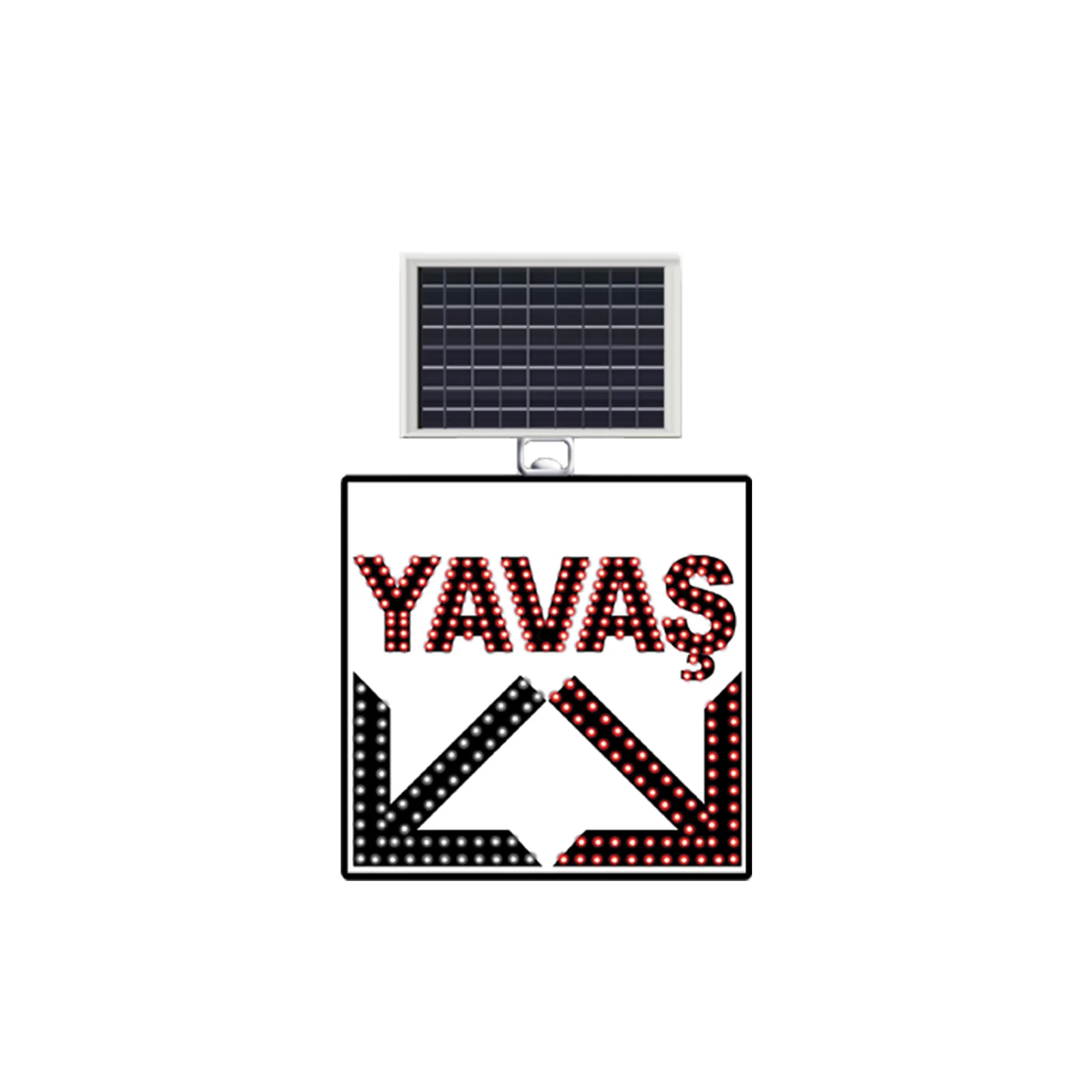 Yavaş Çift Yönlü Ok Güneş Enerjili Ledli Solar Levhası