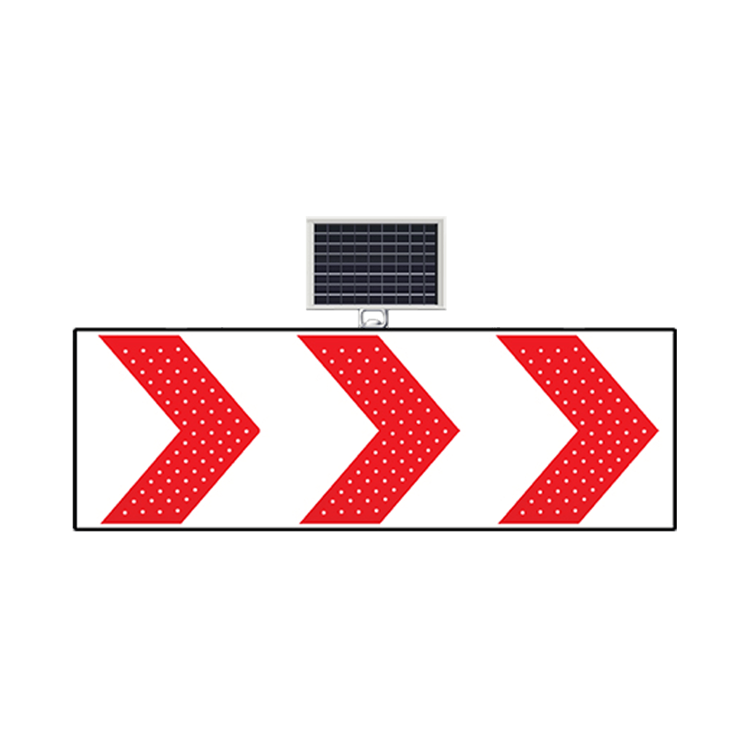 Tehlikeli Viraj Sağ Yön Levhası Güneş Enerjili Ledli Tabela Trafik Levhası