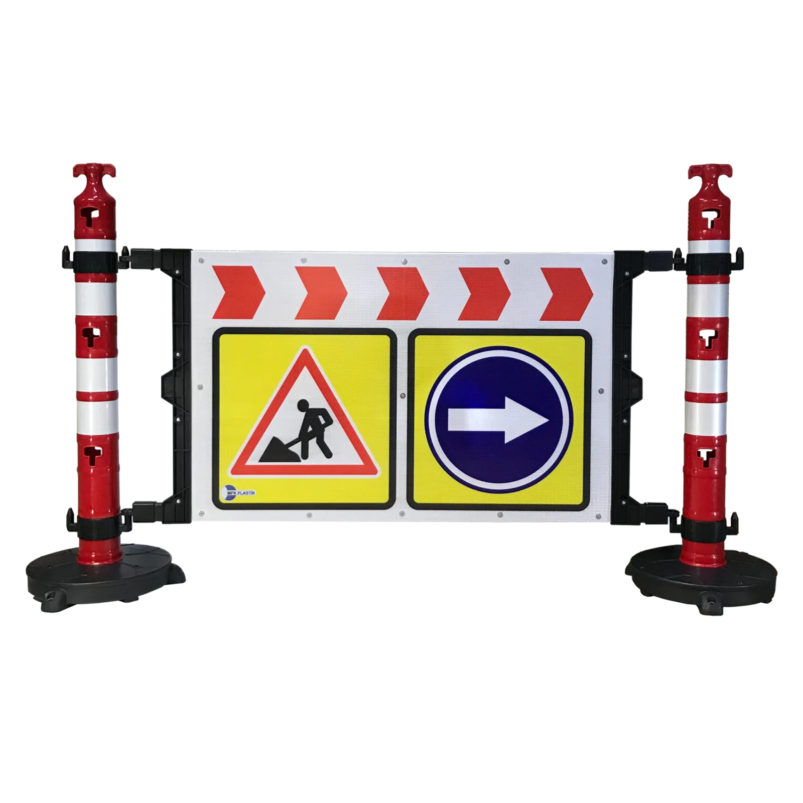 Kauçuk Tabanlı Emniyet Dikmesi Plastik Ağırlıklı Yol Dikme Trafik Yol Uyarı Dikmesi Fiyatı