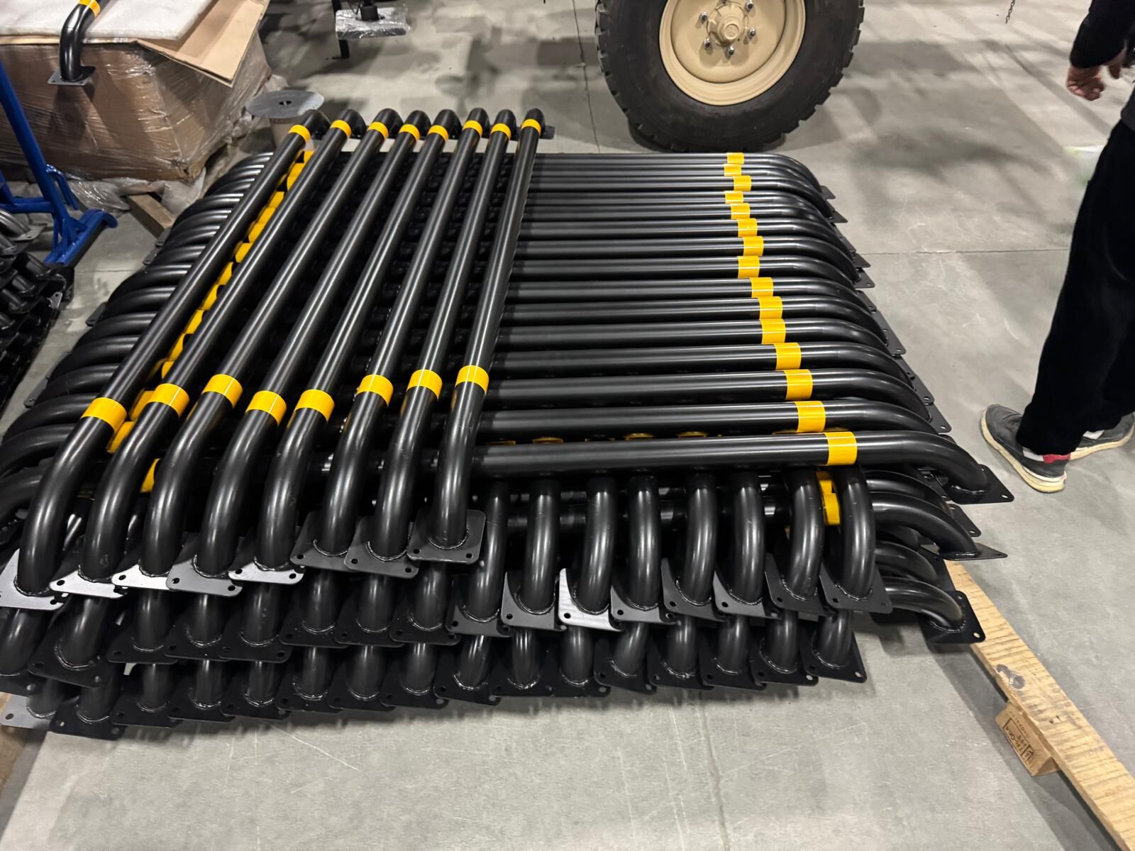 Araba Park Bariyerleri Araç Stoperi Otopark Stoperi Sonlandırma Bariyeri 200 cm Ø60mm Ø76mm