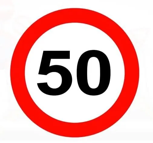 Azami Hız Sınırı Levhası 50 km (TT-29)