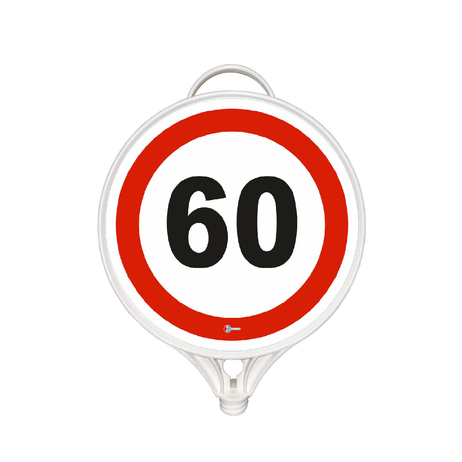 Azami Hız 60 km Tabelası Hız Sınırlaması Plastik Trafik Levhası İşareti (Tek Taraflı)