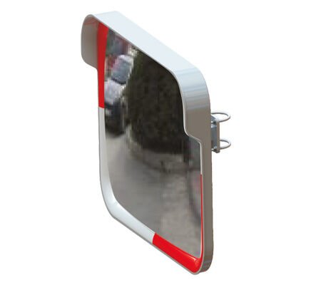 Tümsek Ayna, Dış Bükey Ayna ,Bombeli Trafik Güvenlik Aynası Kare  60x80 cm Beyaz