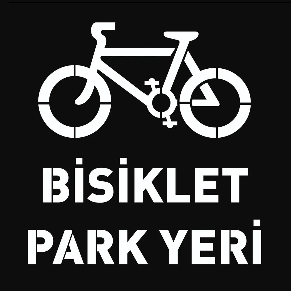 Bisiklet Park Yeri Boya Şablonu (60x60 / 100x100 cm)