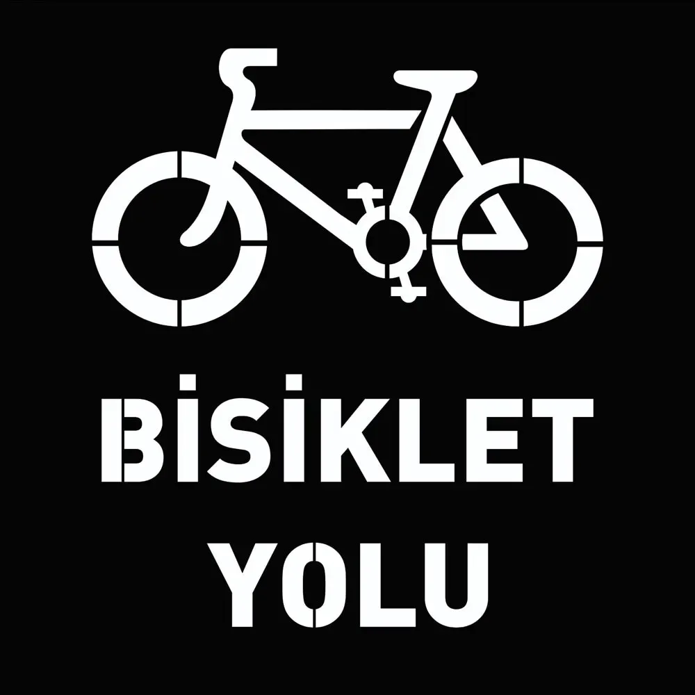 Bisiklet Yolu Boya Şablonu (60x60 / 100x100 cm)