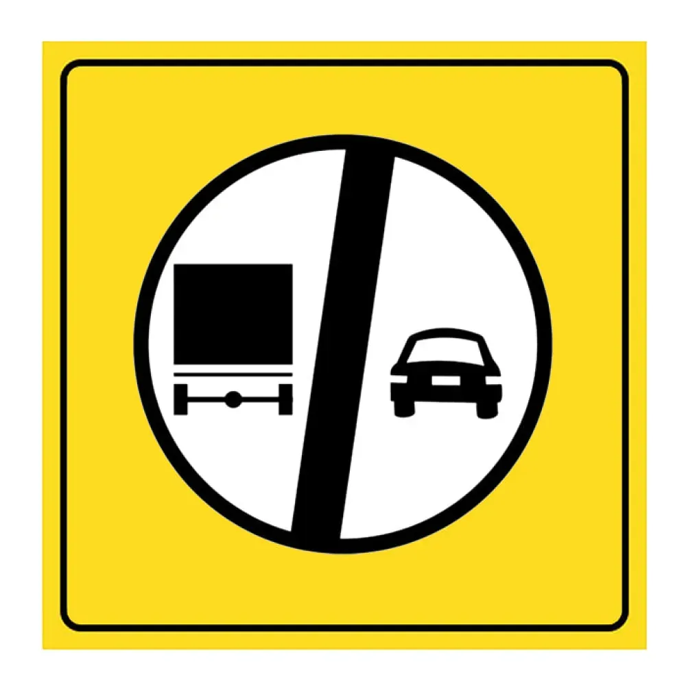 Kamyonlar İçin Geçme Yasağı Sonu Levhası (TT-34b)