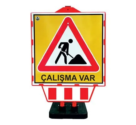 Katlanır Uyarı Levhalı Bariyer (Dikkat Çalışma Var)