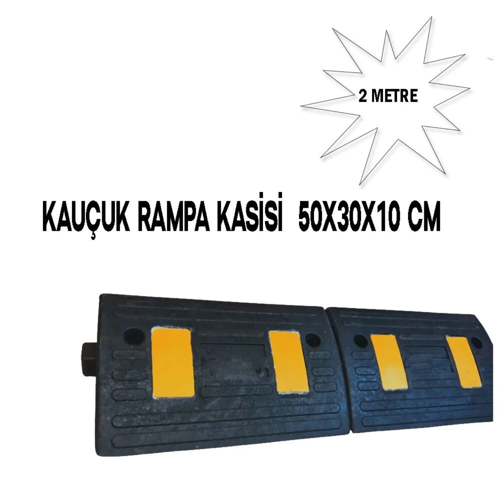 Kablo Kanallı Kauçuk Rampa Seti 2 Metre (50x30x10 cm)