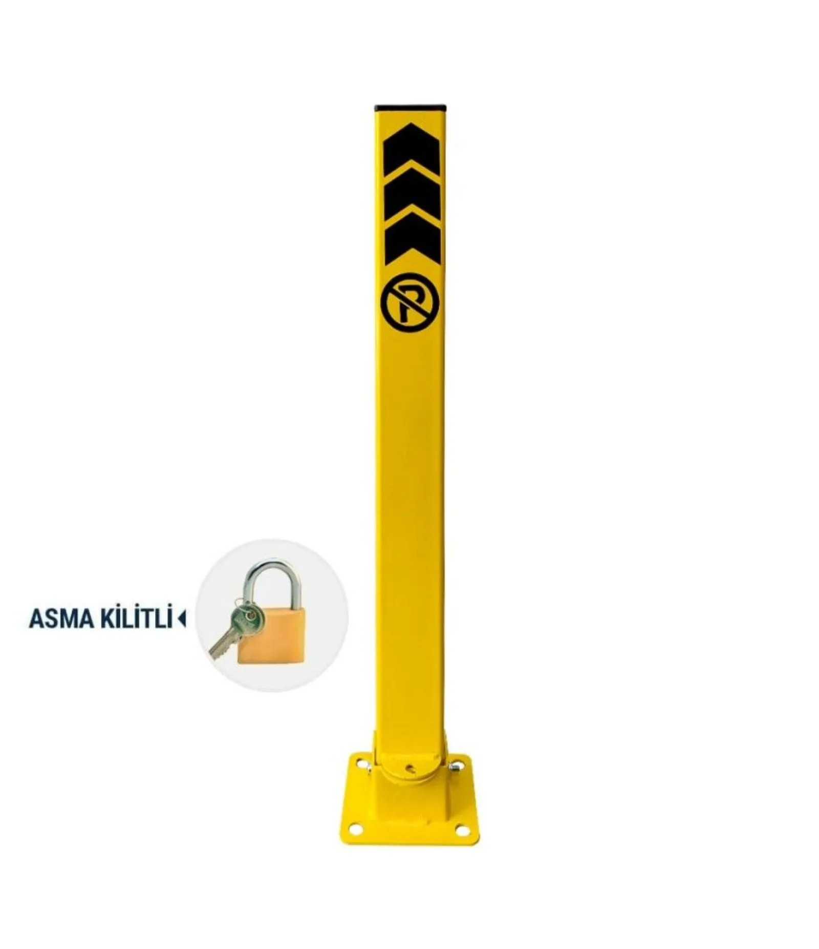Kilitli Yatar Otopark Bariyeri 60 cm