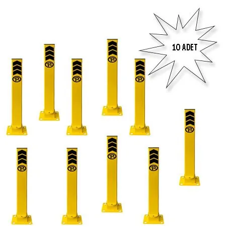 Kilitli Yatar Otopark Bariyeri 60 cm (10'lu)