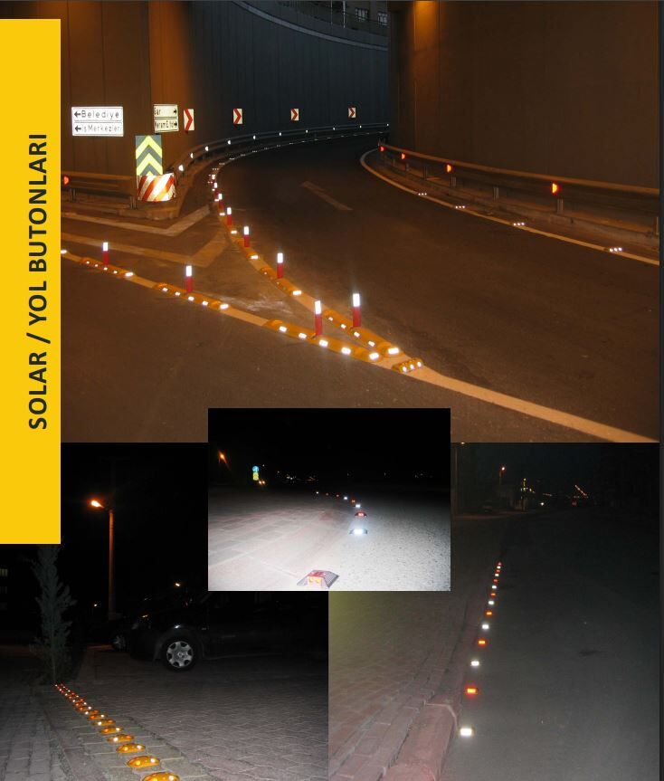 Solar Yol Butonları Güneş Enerjili Yol Butonu Trafik Ledli Solar Buton Fiyatı